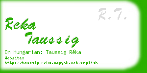 reka taussig business card